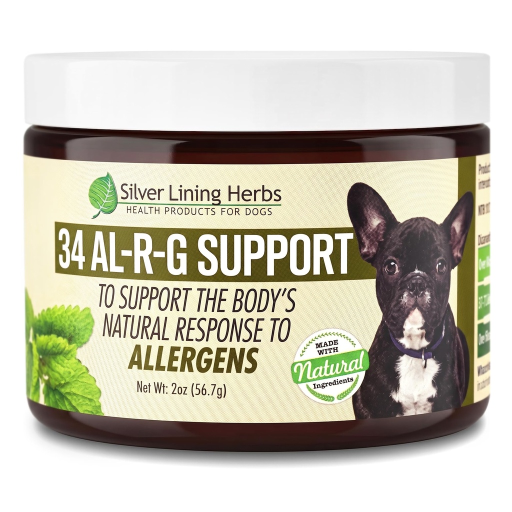 34 Canine Al-R-G - Herbal Allergy Supplement for Dogs - Natural Allergy Support for Dogs - Boosts a Dog's Healthy, Normal, and Natural Response to Allergens - 2 Ounce Jar