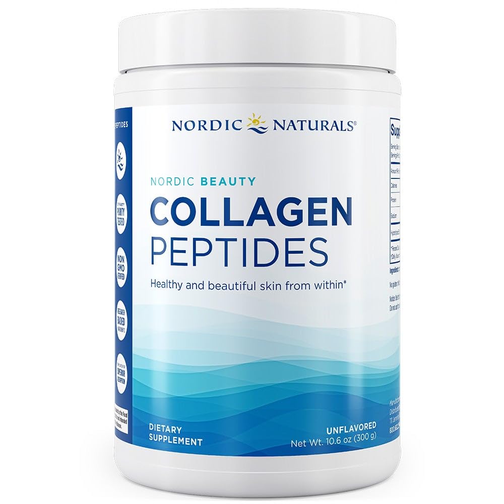 Nordic Beauty Collagen Peptides, Unflavored - 10,6 Unzen - Collagen Supplement für Hautgesundheit und Elastizität - für heiße und kalte Getränke - 30 Portionen