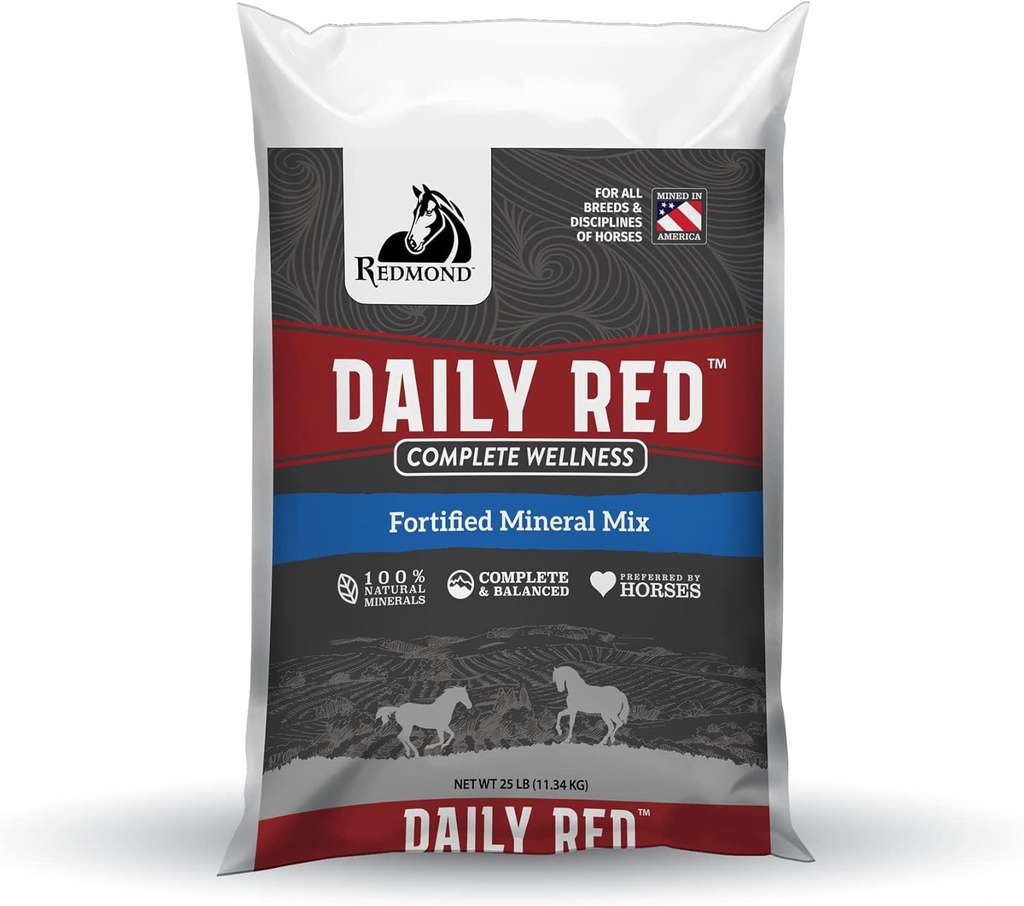 Napi Red Complete Wellness, megerősített ásványi keverék kiegészítés lovaknak, 25lb újratölthető táska