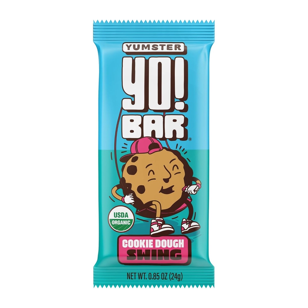 Hé! Bar by Bearded Brothers Vegan Organic Kids Bar, Cookie Dough (25 Bars) - Gluten Free, Paleo and Whole 30 For 124; Soy Free, Non-GMO, Low Glycemic, No Sugar Added, Fiber + Whole Foods