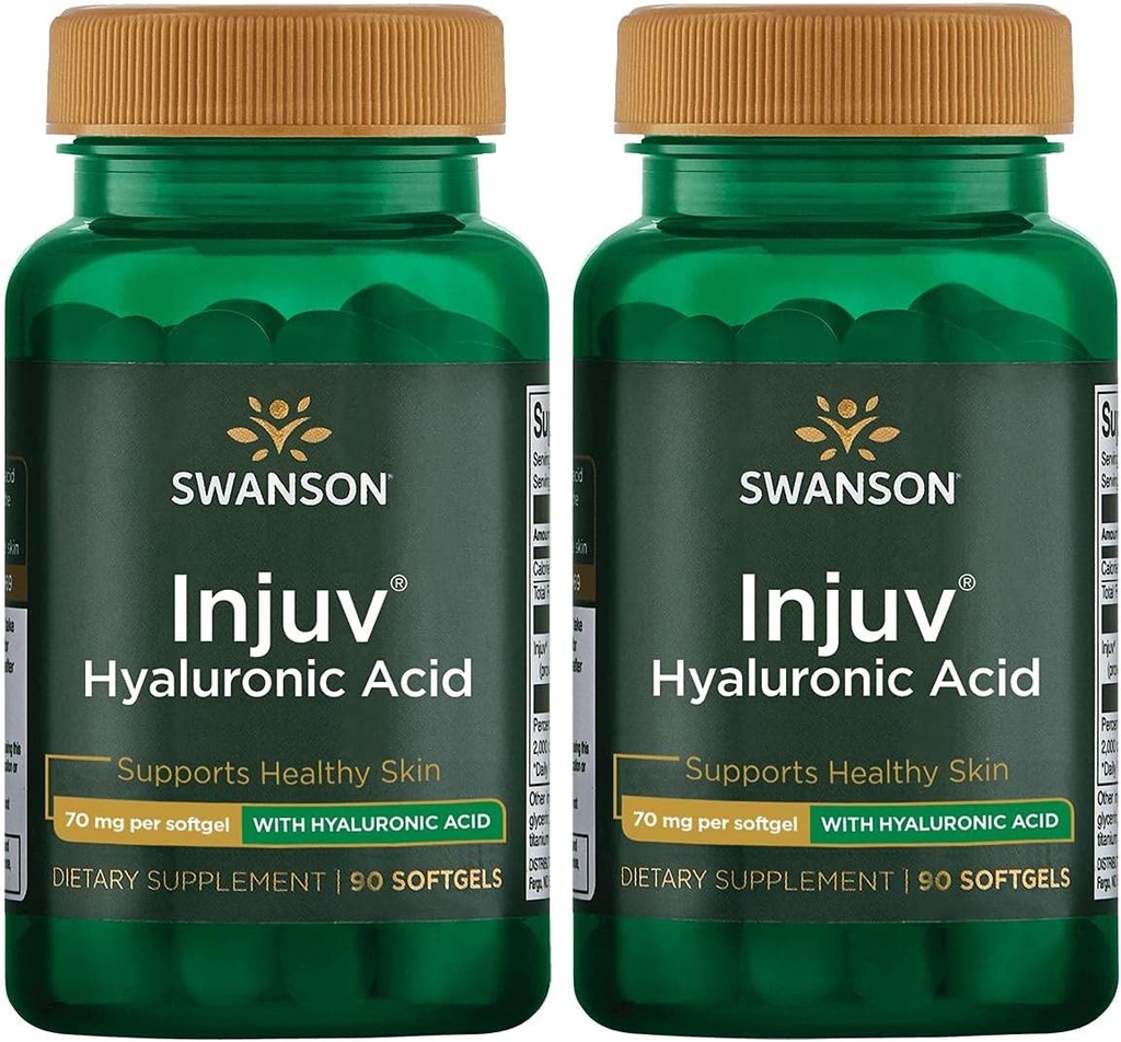 Swanson Injuv - Támogatja a természetes bőr nedves retention - (90 Softgels, 140mg Each) 2 Pack