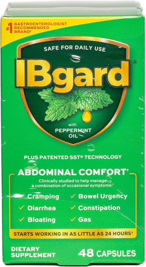 IBgard Gut Health Supplement, Peppermint Oil kapszula hasi comfort-hoz, 96 kapszula