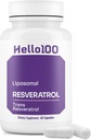 Hohe Reinheit Liposomal Trans Resveratrol Ergänzung - Jede 250mg Kapsel übertrifft 98% Reinheit der organischen Resveratrol Ergänzung - Antioxidant Liposomal Resveratrol, Vegan - 60 Kapseln