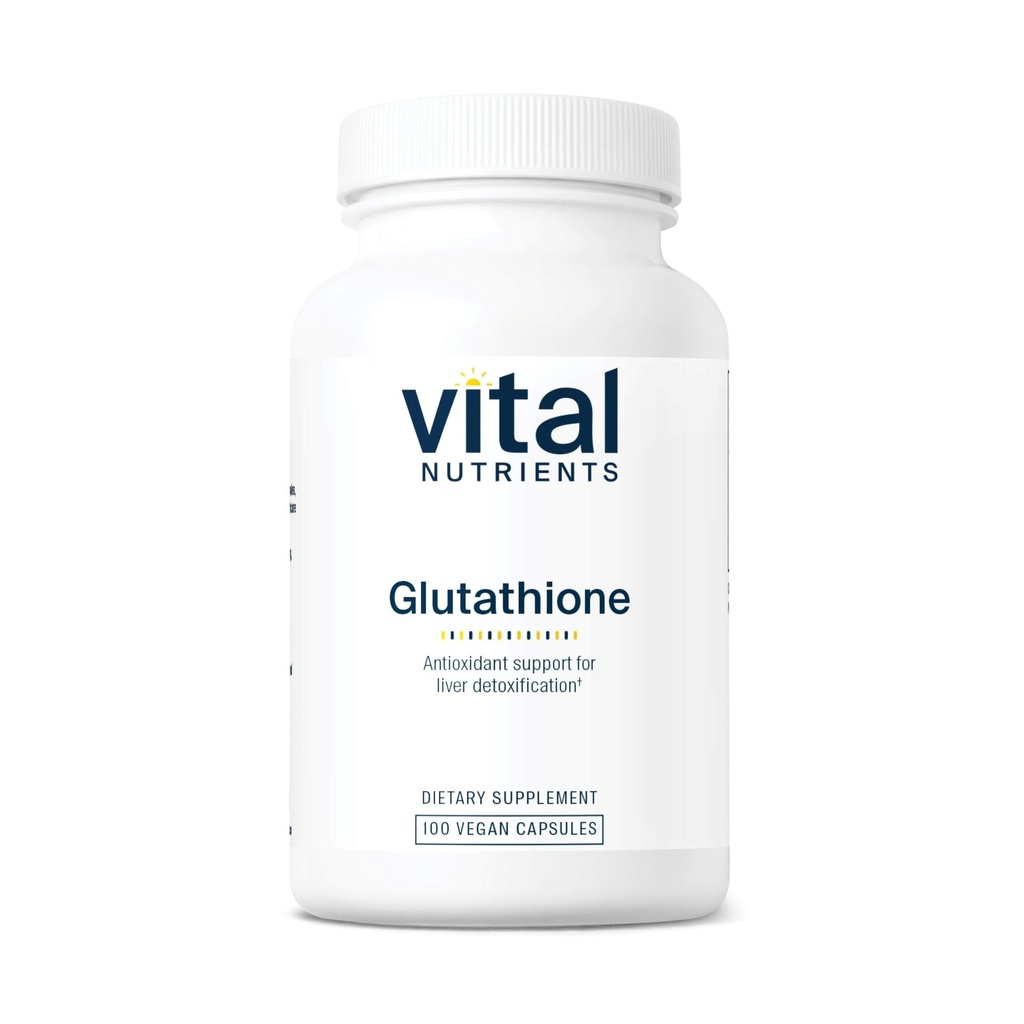 Vital Nährstoffe Glutathione 400mg | Antioxidante Unterstützung für Leber Detox | Vegan Antioxidante Ergänzung zu fördern Leber Gesundheit und Leber Detox* | Gluten, Dairy, Soy Free | Non-GMO | 100 Kapseln