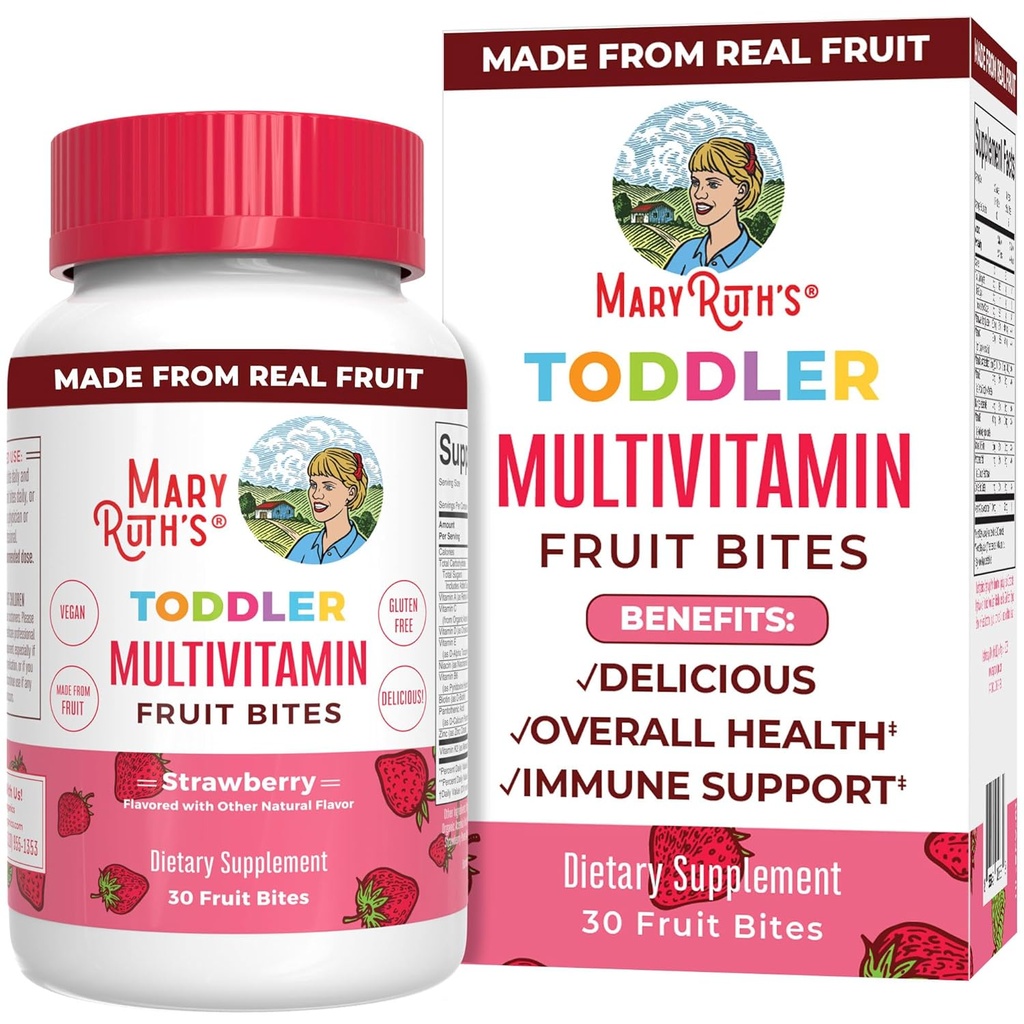 Kids Multivitamin Gyümölcs Bites by MaryRuth 's database 124; Toddler Multivitamin Ages 1 & Up- 124; Immun Supplement Supplement