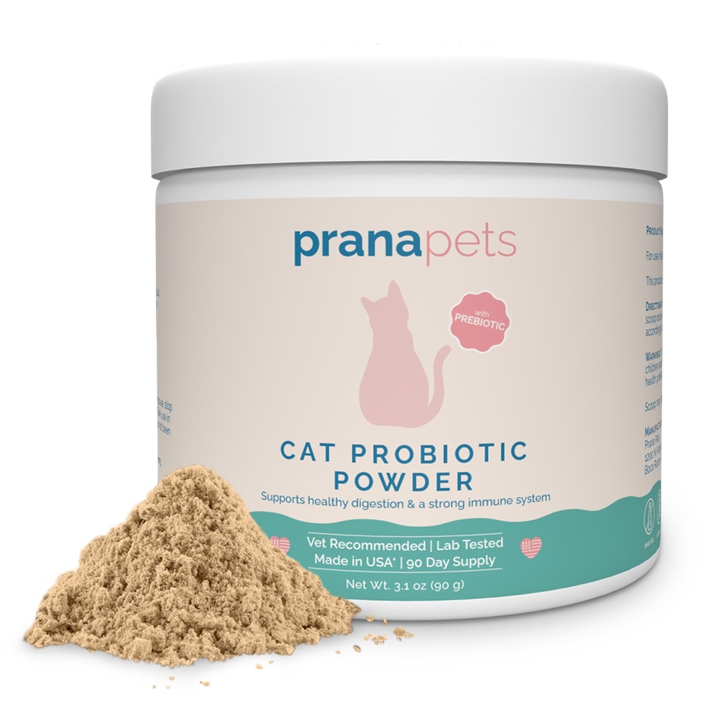 PranaPets Cat probiotic powder 124; Emésztési támogatás és immuntámogatás macskáknak