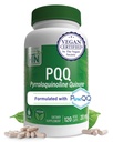 Gesundheit Thru Nutrition PQQ 20mg 120 Serviers Pyrroloquinolin Quinone als PureQQ | Fördert Mitochondriale Biogenesis | Certified Vegan | Non-GMO Gluten Soy freie Kapseln| Clean Label PQQ Ergänzung