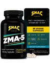 SNAC ZMA-5 Mineral Supplement - Supports Muscle Function, Restful Sleep, Immune Health and Relaxation with Zinc, Vitamin B6, Magnesium and 5-HTP for Sleep, Anxiety, Calmness - 90 Veggie Capsules