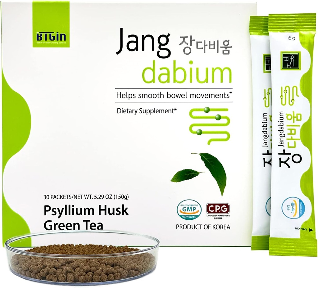 Psyllium Husk Fiber Fish Collagen All-in-One-Ergänzung für Verdauungs-Gesundheit, Colon Cleanse zur Unterstützung der Aufnahme Entlastung, bessere Verdauung, Jangdabium 30 Pakete