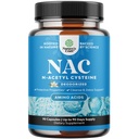 Natures Craft NAC Supplement N-Acetyl Cystein - Vegan hohe Absorption NAC 600mg pro Servierkapseln - Glutathione Vorläufer für Leberreiniger Detox & Repair Plus Lung Health - 90 Count