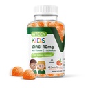Viteey Cink gyerekeknek Gumifélék 10mg, C-vitamin & Echinacea - Immuntámogatás, erős természetes antioxidáns, Kids Cink vitamin kiegészítés - Vegán, Zselatin mentes - Ízletes rágógumi
