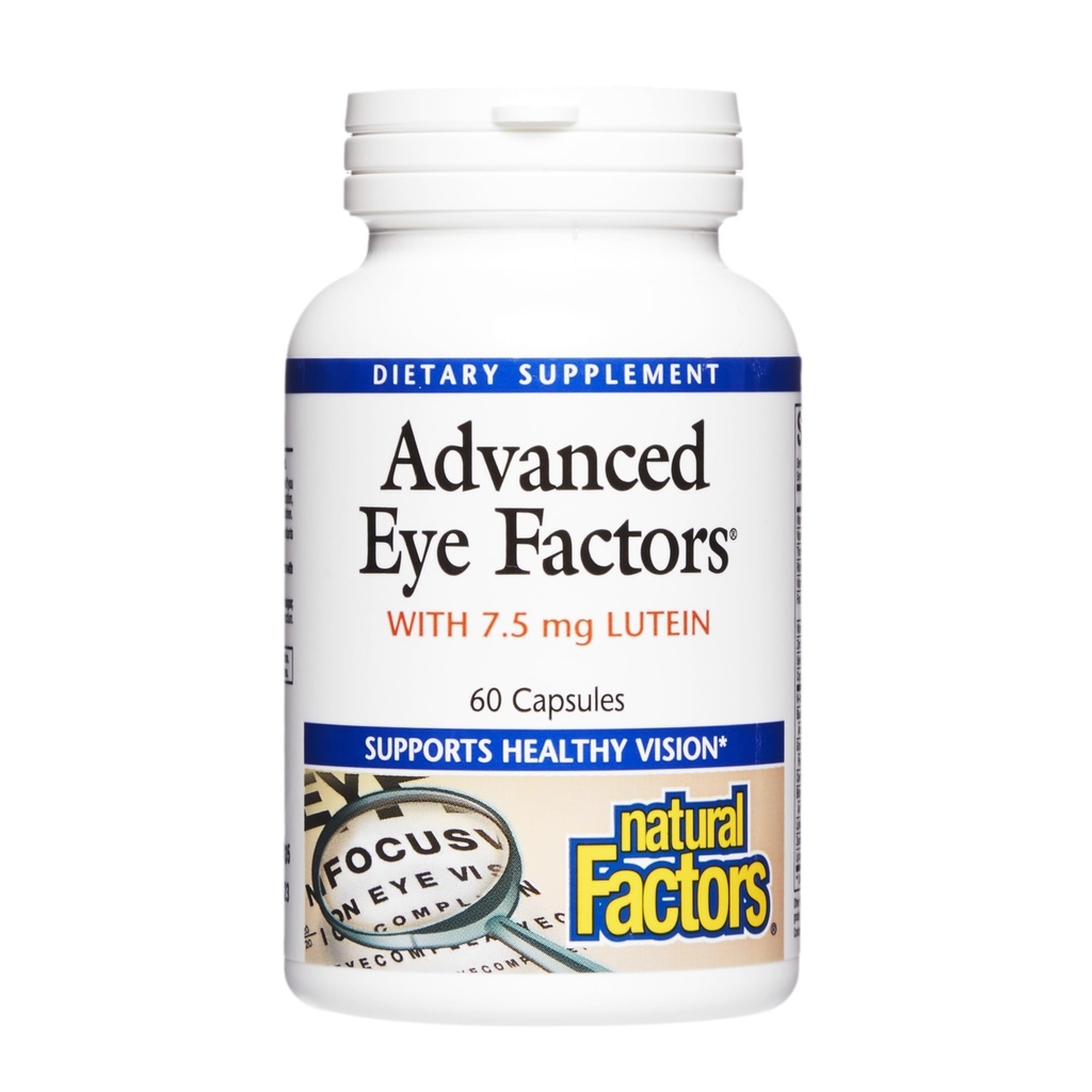 Natürliche Faktoren, fortgeschrittene Augenfaktoren, Antioxidante Unterstützung für gesunde Vision mit Lutein und Zeaxanthin, 60 Kapseln