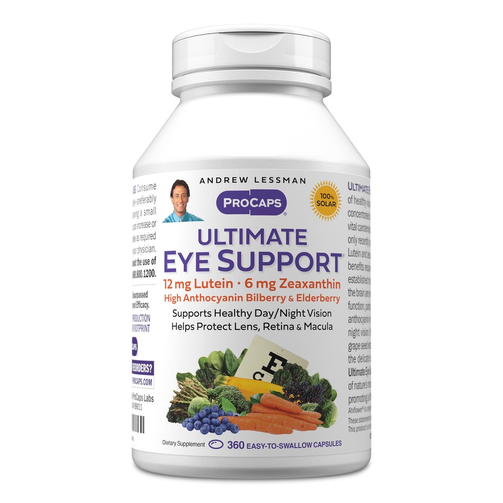 Andrew Lessman Ultimate Eye Support 360 Softgels - 12mg Lutein, 6mg Zeaxanthin, Bilberry, Key Nutrients to Support Eye Health and Promote Healthy Vision. No Additives. Easy to Swallow Softgels