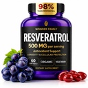 Resveratrol Supplement 500mg – 98% Trans Resveratrol 1000mg Organic Complex – NAD Resveratrol Antioxidantien & Anti-Aging-Ergänzung für Herzgesundheit, Memory Lift, Wellness-Formel, Gesunde Zellunterstützung