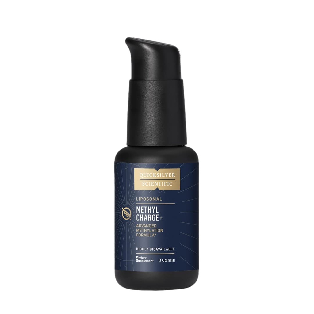 Quicksilver Scientific Methyl Charge - Methylierung, Leber, Detox + Energieergänzung - Folat, Vitamin B12, Riboflavin, Vitamin B6 + TMG Ergänzung mit ausgezeichneter Absorption - Vegan B Vitamine (50ml)