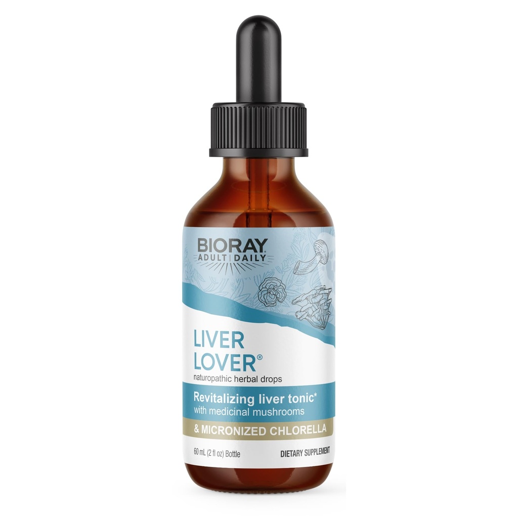 BIORAY Napi Máj Lover - 2 fl oz - Támogatja a Máj & Adrenals - Non-GMO, Vegan, Gluten Free