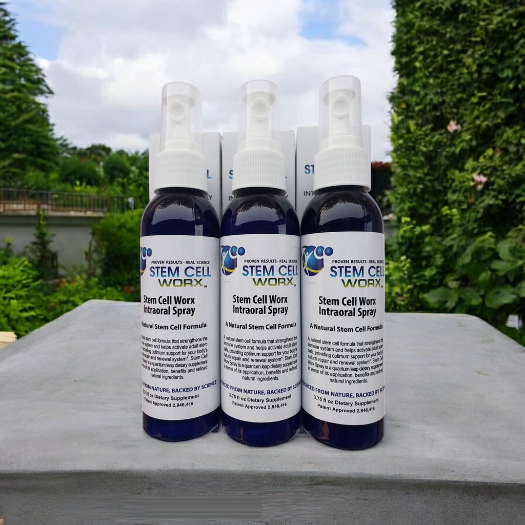 Stammzellergänzung - 3 PK Deal - Stammzell-Worx-Intraoral für 95% Absorption. Wissenschaftlich nachgewiesen, Ihre Stammzellen zu aktivieren. All Day Energy, Boost Immunsystem, reduzieren Gelenkschmerzen.