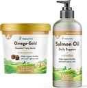 NaturVet – Lachsöl Skin & Coat Plus Omegas - 17 Oz Öl - NaturVet – Omega-Gold Plus Lachsöl - 90 Weichkäse