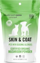 Om Mushroom Matrix Pet - Canine | Skin & Coat | USA Grown Human-Grade Organic Mushroom Powder Pet Supplement | Saisonale Allergy Skin & Coat Unterstützung für Hunde & Katzen | 100 Gramm, 3.5 oz