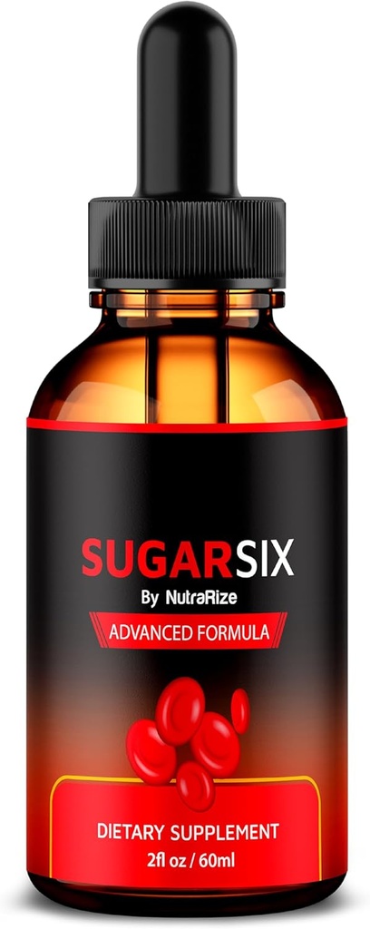 NutraRize SugarSix Drops, offizielle Zucker sechs flüssige Formel, alle natürlichen Unterstützung für stabile und gesunde Levels, Premium-Dropper zur Erhaltung guter Zirkulation, Zucker Six Review (30 Portionen)