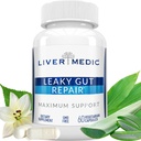 Leaky Gut javítási Natural Gut Health Supplement Glutamin Organic Slippery Elm NAG Marshmallow Root Aloe Vera MSM Quercetin Bromelain Promotes Digestive Ease, Gut Wellness 1000mg 60 Caps