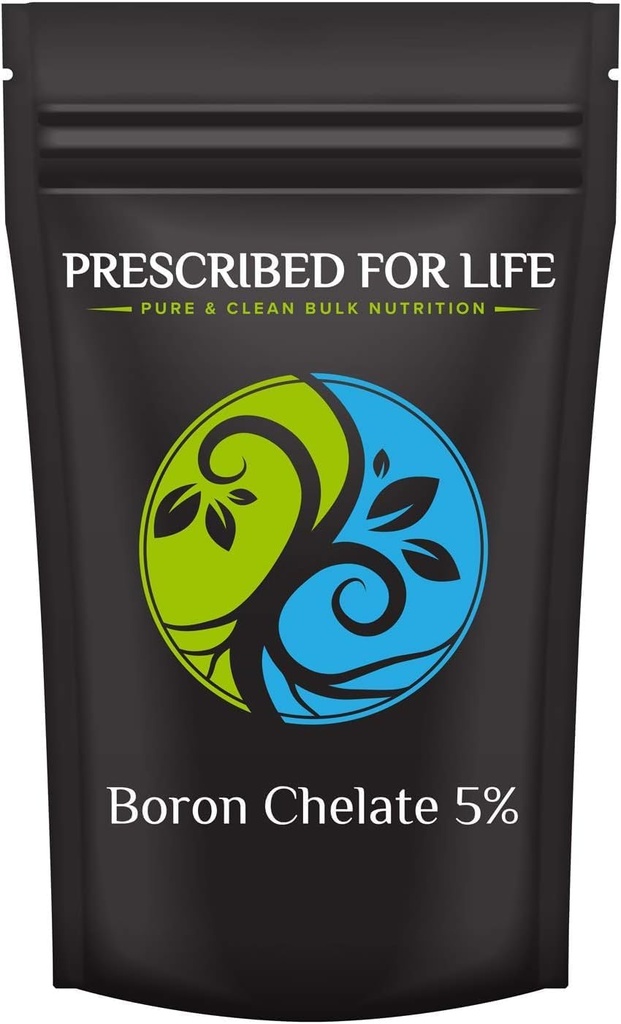 Verfasst für Leben Boron Chelate 5% Pulver, natürliche Boron Ergänzung für Männer und Frauen, Glutenfrei, Vegan, Non GMO (340g)