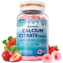 Calcium Citrate Supplement 1000mg für Frauen & Männer, 6-in-1 Calcium Magnesium Zink-Gummi + Vitamin D3, B6 & Kalium Hohe Absorption für Knochen, Zähne, Muskel & Nerve Gesundheit, Vegan, Sugar Free,60Cts