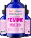 Wonder Femme pflanzenbasierte Hormon Balance Menopause Hot Flashes Relief Unterstützung 100% natürliche 17 Kräuter Frauen Estrogen Gesundheit Ergänzung Dong Quai Vitex + Fast Absorb Tincture 2 oz. Flüssig