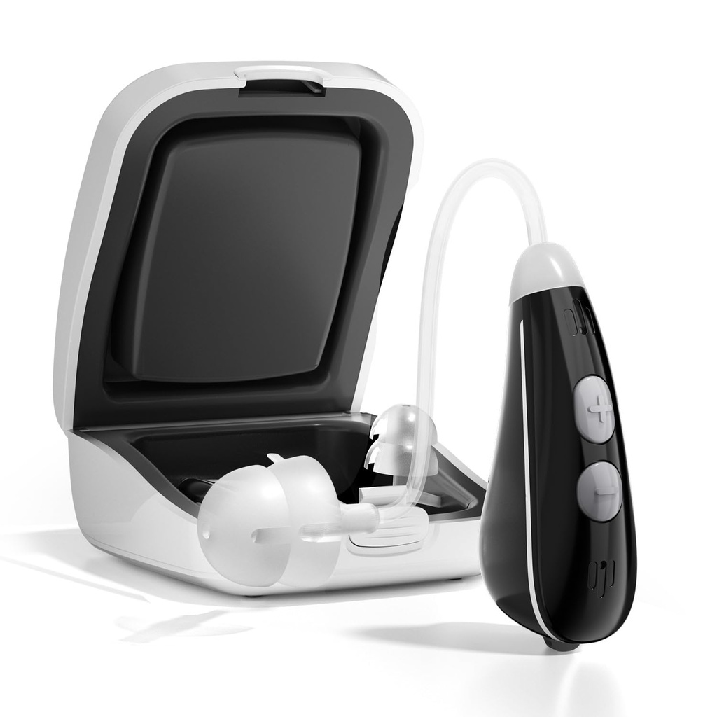 Ceretone hallási támogatások szeniorok - Nexus OTC hallási támogatások Superior Sound, Discreet & Light Weight, Nagy Ajándék, Fekete