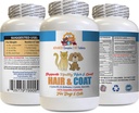 Dog Healthy Coat Supplement - Haustiere Haar- und Mantel Boost - für Hunde und Katzen - Unterstützt gesunde Haut-Haarnägel - Anfrage für Haustiere - 1 Flasche (60 Tabletten)