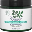 Vitanica Phytoestrogen Kräuter Non-GMO PMS, Menopause Relief Ergänzung für Frauen, Hormon Balance, Nacht Sweats & Hot Flash Relief, Soy Isoflavones, Vegan, Pulver 8 Oz (Phytoestrogen Herbal Pro Logo)