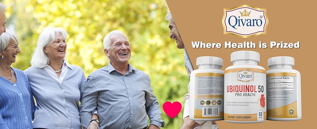 QIH23: Ubiquinol 50 Pro Health COQ10 (60 Kapseln) - Ubiquinol-Ergänzung mit aktiver Form von Coenzym Q10 - Leistungsstarkes Antioxidans für die Zellenergieproduktion, Gesamtgesundheit & Wellness