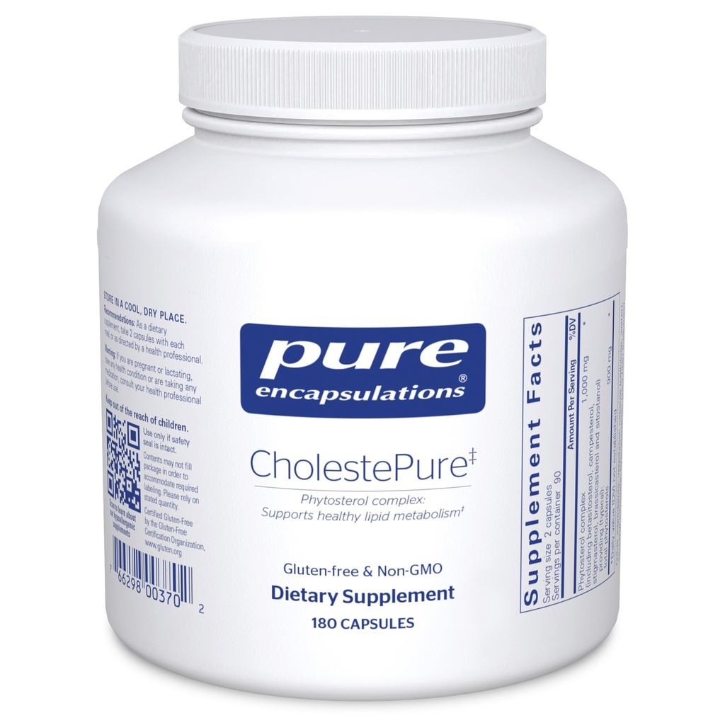Pure Encapsulations CholestePure | Ergänzung zur Unterstützung von Herz-Kreislauf-Gesundheit, Enzym-Funktion und Lipid-Mebolismus* | 180 Kapseln