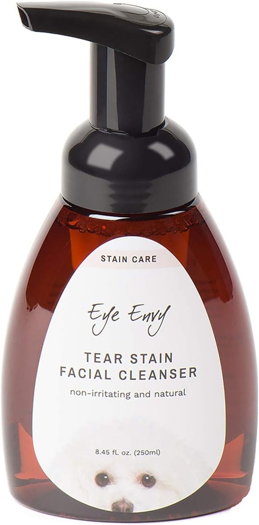 Eye Envy Tear Stain Gesichtsreiniger für Hunde und Katzen. Washes Away Crusty Eye Debris, Eye Boogers, Eye Discharge. Tearless Foaming Formula. Behandelt die Ursache des Befleckens. All-Natural. 8,45 oz.