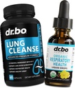 Lung Cleanse Support Supplement Pillen & Tropfen - Bio-Respiratorische Gesundheit Tropfen ergänzt Kräuter Lung Cleanse, Mullein - Kräuter-Detox für Lunge & Bronchial Mucus Health Mullein