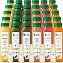 5 Tage Protein-Saft Cleanse von Raw Fountain, All Natural Raw Detox Cleanse, Cold Pressed Fruits, Gemüse, Vanille und Schokolade Flavor, Tasty und Energizing, 30 Flaschen 12oz, 3 Ingwer Shots