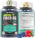 Sugar Free Prebiotic Fiber Supplement für Damen und Herren | 8G High Fiber Gummis mit Pilz,Psyllium Husk, Verdauungsenzyme, Guar Gum, Inulin zu unterstützen Gut & Digestive Gesundheit |120 Vegan Gummis