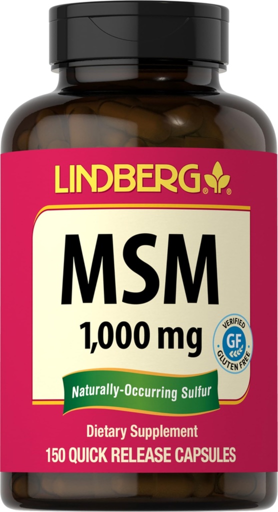 Lindberg MSM Capsules 1000mg d.m. 124; 150 Pills.