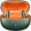 Wiederaufladbare Bluetooth Hörgeräte für Mild zu Schwerhörigkeit - OTC - Smart Fitting - RIC (Receiver-in-Canal) Design mit Geräuschreduzierung - Inklusive Ladebox, Grün