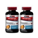 Folic acid capsules - Anti Gray Hair - Gray hair away, natural hair growth products, hair supplements for hair growth women, hair biotin vitamins, biotin vitamins for hair skin and nails 2Bots 120Caps