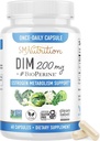 Ergänzung 200 mg | Estrogen Balance für Frauen und Männer | Hormonelle Akne, Hormon Balance, Menopause & Antioxidante Unterstützung | Clean Label Project Certified, Vegan & Soy Kostenloses Diindolylmethan | 60 Ct.
