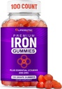 LifeCentricHealth Iron Gummis für Erwachsene & Kinder | Biotin Zink Vitamin B Folic Acid Gummies | Vegan Gluten Kostenlos für Damen und Herren