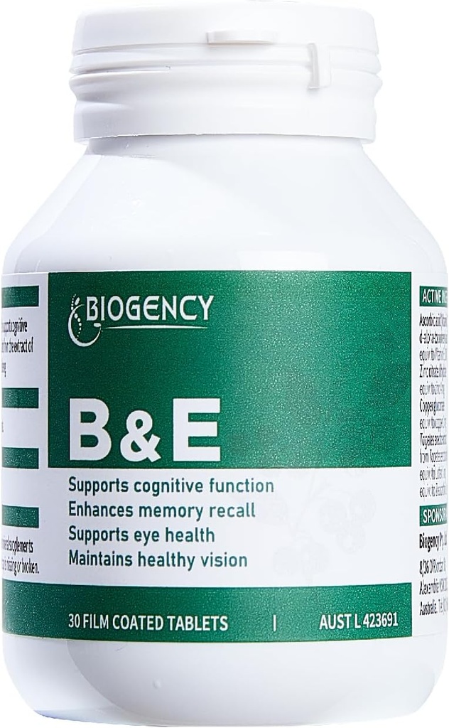 B&E Zeaxanthin + Lutein Augenpflege Vitamin Supplement - 1 Packung 30 Tabletten Schützt und verbessert die Gesamtaugen Gesundheit natürliche Inhaltsstoffe, Glutenfreie Vegan-Friendly, für Erwachsene und Kinder