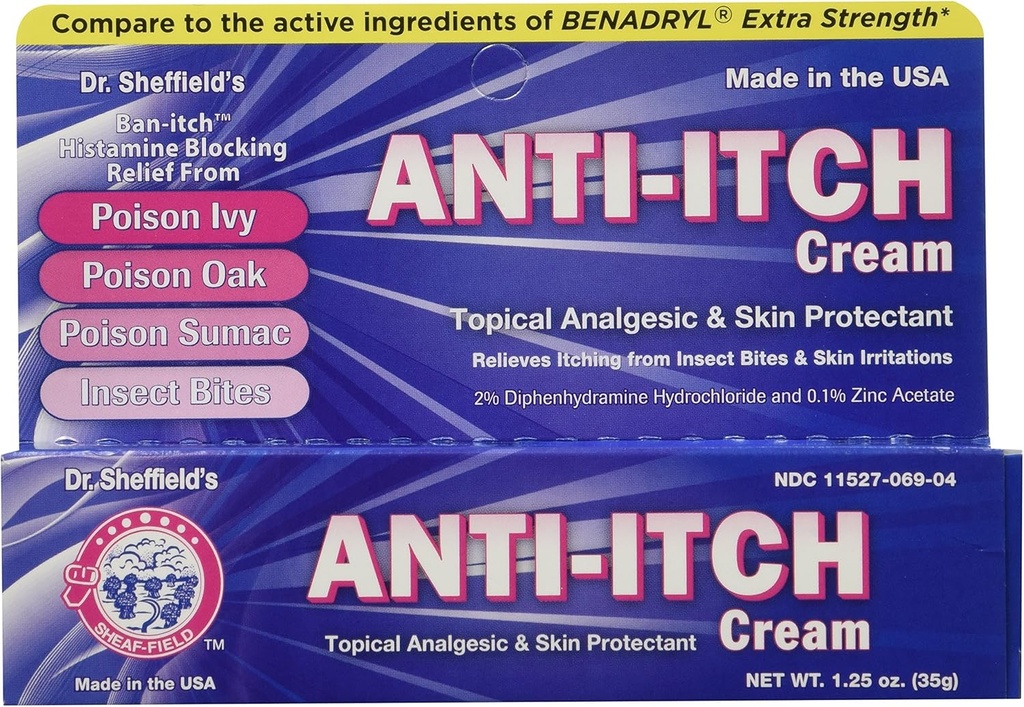 Anti- Itch Cream Histamine Blocker, 1,25 oz