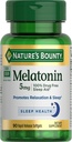 Természet Bounty Melatonin, 100% Drug Free Sleep Aid, Diétás kiegészítés, Promotes Relaxation and Sleep Health, 5mg, 90 Softgels (1-es csomag)