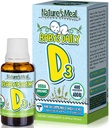 Nature's Meal - Vitamin D Tropfen für Infants, Baby Vitamin D Tropfen für Immunsystem, Herzgesundheit und Knochengesundheit, Flüssiges Vitamin D mit Vitamin D3 400 IU pro Servieren, Unflavored, 14,5 ml