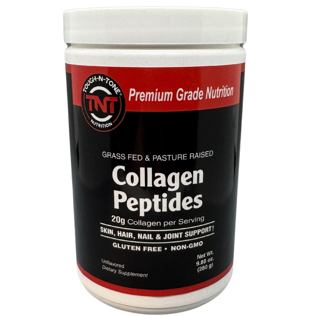 TOUGH-N-TONE Collagen Peptides Powder – Grass-Fed, 280g | 20g Protein per Servieren, Unflavored, Non-GMO, Gluten-Free, Dairy-Free, No Sweeteners or Fillers – Unterstützt Haut, Haare & Verdauungsgesundheit