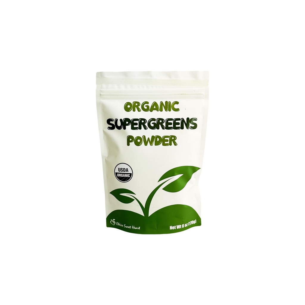 Cherie Sweet Heart Supergreens Powder - Green Superfood - Bio Greens Powder Super Greens - Smoothie Powder - Superfood Powder - Powdered Greens - 6 oz Super Greens Powder - 34 Servierungen