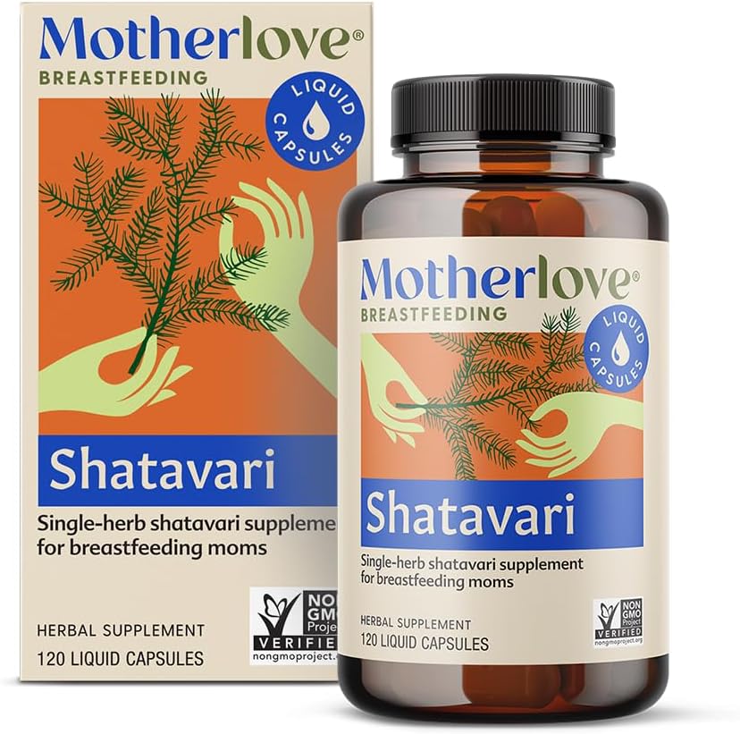 Anyaszeretet Shatavari (120 folyadéksapka) Szoptatás kiegészítése támogatás melltápot menstruáció közben - Non-GMO, Organic Herbs, Vegan, Kosher